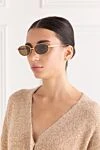 Les Lunettes Alba sunglasses in gold with brown lenses Jacquemus - Decoration: brand logo. Material: stainless steel. brown. Country of manufacture: Italy. Care: specialized cleaning - photo 2