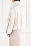 Short fox fur coat with a voluminous collar FG Furs - 100% fox fur. belt. two side pockets. Country of manufacture: Italy. Care: specialized cleaning - photo 4