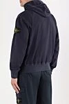 Organic cotton bucket hat hoodie with ribbed panels and pockets Stone Island - Decoration: brand logo. Additional: hood with drawstring. 100% cotton. two side pockets. Country of manufacture: Italy. Care: specialized cleaning - photo 4