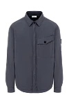 Stone Island Серая куртка-рубашка из нейлона с нагрудным карманом - эмблема бренда. Допонительно: капюшон. 100% полиамид. нагрудный карман . молния, пуговицы. Страна производитель: Италия. Уход: специализированная чистка - фото 1
