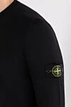 Stone Island Джемпер черный с круглым вырезом и рельефными стежками - нашивка с фирменным логотипом. 100% шерсть. Страна производитель: Италия. Уход: специализированная чистка - фото 5