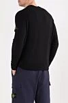 Вязаный джемпер с круглым вырезом из лёгкой шерсти Джилонг Stone Island - логотип бренда на рукаве. 100% шерсть. Страна производитель: Италия. Уход: специализированная чистка - фото 4