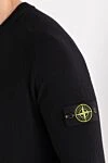 Stone Island Вязаный джемпер с круглым вырезом из лёгкой шерсти Джилонг - логотип бренда на рукаве. 100% шерсть. Страна производитель: Италия. Уход: специализированная чистка - фото 5
