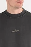 Stone Island Свитшот с круглым вырезом из хлопкового флиса зеленый - логотип бренда. 100% хлопок. Страна производитель: Италия. Уход: специализированная чистка - фото 5