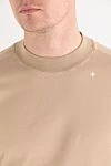 Stone Island Beige cotton sweatshirt with embroidery at the collar - 100% cotton. Country of manufacture: Italy. Care: specialized cleaning - photo 5