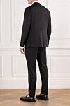 Смокинг шерстяной черный с атласными лацканами Sartoria Latorre - 100% шерсть . пуговицы. два боковых кармана, один нагрудный. Страна производитель: Италия. Уход: специализированная чистка - фото 4