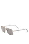Prada Rectangular sunglasses with silver frames and grey lenses. - Decoration: brand logo. Material: metal. gray. Country of manufacture: Italy. Care: specialized cleaning - photo 3