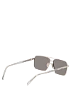Rectangular sunglasses with silver frames and grey lenses. Prada - Decoration: brand logo. Material: metal. gray. Country of manufacture: Italy. Care: specialized cleaning - photo 4