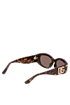 Sunglasses with tortoiseshell acetate frames and logo on the temples. Dolce & Gabbana - Decoration: brand logo. Material: 100% acetate. brown. Country of manufacture: Italy. Care: specialized cleaning - photo 4