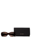 Dolce & Gabbana Sunglasses with tortoiseshell acetate frames and logo on the temples. - Decoration: brand logo. Material: 100% acetate. brown. Country of manufacture: Italy. Care: specialized cleaning - photo 5