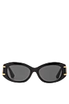 Dolce & Gabbana Sunglasses with black frames and gold logo on the temples - Decoration: brand logo. Material: 100% acetate. black. Country of manufacture: Italy. Care: specialized cleaning - photo 1