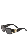 Dolce & Gabbana Sunglasses with black frames and gold logo on the temples - Decoration: brand logo. Material: 100% acetate. black. Country of manufacture: Italy. Care: specialized cleaning - photo 3