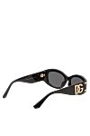 Sunglasses with black frames and gold logo on the temples Dolce & Gabbana - Decoration: brand logo. Material: 100% acetate. black. Country of manufacture: Italy. Care: specialized cleaning - photo 4