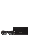 Dolce & Gabbana Sunglasses with black frames and gold logo on the temples - Decoration: brand logo. Material: 100% acetate. black. Country of manufacture: Italy. Care: specialized cleaning - photo 5