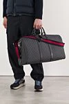 Велика дорожня сумка-дафл GG сіра Gucci - фірмовий текстиль GG Supreme. 60% поліуретан, 20% бавовна, 20% поліестер. Розміри: Ш 52 x 33 x Г 28 см. Довжина ременя: знімний регульований плечовий ремінь із текстилю висотою 55 см. застібка-блискавка. Країна виробник: Італія. Догляд: спеціалізоване чищення - фото 2
