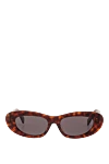 Celine Солнцезащитные очки 3 Dots Cat Eye в черепаховой оправе. - логотип бренда. ацетат. серый. Страна производитель: Франция. Уход: специализированная чистка - фото 1