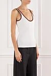 Gucci Ribbed cotton tank top with a Web stripe - Web stripe. 98% cotton, 2% elastane. Country of manufacture: Italy. Care: specialized cleaning - photo 3