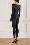Черный комбинезон Kendall Jumpsuit с открытыми плечами и стразами The Andamane - стразы. 80% полиамид, 20% эластан. Страна производитель: Италия. Уход: специализированная чистка - фото 4