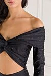 The Andamane Черный комбинезон Kendall Jumpsuit с открытыми плечами и стразами - стразы. 80% полиамид, 20% эластан. Страна производитель: Италия. Уход: специализированная чистка - фото 5