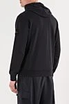 Худи прямого кроя с капюшоном и карманом-кенгуру черное Stone Island - фирменная нашивка. капюшон. 100% хлопок. Карман: один передний. Страна производитель: Италия. Уход: специализированная чистка - фото 4