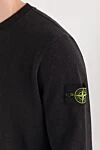Stone Island Чёрный свитшот с текстурной поверхностью и нашивкой - фирменная нашивка. 100% хлопок. Страна производитель: Италия. Уход: специализированная чистка - фото 5