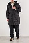 Чоловіча куртка-парка з нейлону з капюшоном та фірмовим патчем. Stone Island - фірмовий патч. Додатково капюшон. 100% поліамід. блискавка, кнопки, куліска. дві бічні кишені. Країна виробник: Італія. Догляд: спеціалізоване чищення - фото 2