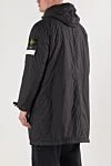 Чоловіча куртка-парка з нейлону з капюшоном та фірмовим патчем. Stone Island - фірмовий патч. Додатково капюшон. 100% поліамід. блискавка, кнопки, куліска. дві бічні кишені. Країна виробник: Італія. Догляд: спеціалізоване чищення - фото 4