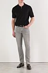 Gray men's slim fit cotton jeans Tom Ford - Decoration: branded patch. 98% cotton, 2% polyurethane. zipper, button. five pockets. Country of manufacture: Italy. Care: specialized cleaning - photo 2