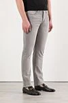 Tom Ford Gray men's slim fit cotton jeans - Decoration: branded patch. 98% cotton, 2% polyurethane. zipper, button. five pockets. Country of manufacture: Italy. Care: specialized cleaning - photo 3