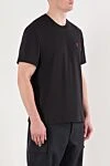 Ami De Coeur organic cotton black t-shirt with embroidered logo - Decoration: brand logo. Material: 100% cotton. Country of manufacture: Italy. Care: specialized cleaning - photo 3