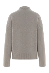 Grey jumper with white heart logo Ami - Decoration: brand logo. 50% alpaca, 25% wool, 23% nylon, 2% elastane. Country of manufacture: Italy. Care: specialized cleaning - photo 6