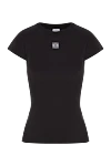 Loewe Чорна футболка Anagram T-shirt із суміші бавовни та віскози - логотип Anagram . 60% бавовна, 34% віскоза. Країна виробник: Італія. Догляд: спеціалізоване чищення - фото 1