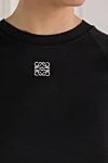 Loewe Чорна футболка Anagram T-shirt із суміші бавовни та віскози - логотип Anagram . 60% бавовна, 34% віскоза. Країна виробник: Італія. Догляд: спеціалізоване чищення - фото 5
