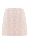 Мини-юбка из твида с розовым узором Macrocannage Dior - логотип бренда. 56% хлопок, 28% акрил, 16% полиамид. молния, застежка-пряжка. два боковых кармана. Страна производитель: Франция. Уход: специализированная чистка - фото 6
