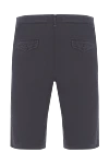 Men's dark gray cotton chinos shorts Zilli - 94% cotton, 4% silk, 2% elastane. button, zipper. two side pockets, two back pockets, one coin pocket. Country of manufacture: Italy. Care: specialized cleaning - photo 6