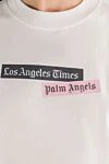 Palm Angels Укорочена бавовняна футболка білого кольору із широкими рукавами - принт. 100% бавовна. Країна виробник: Італія. Догляд: спеціалізоване чищення - фото 5