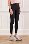 Palm Angels Black tight leggings with a contrasting logo and a tight fit - brand logo. 100% polyamide. Country of manufacture: Italy. Care: specialized cleaning - photo 3