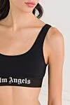 Palm Angels Костюм черный с укороченным топом и эластичными шортами - логотип бренда. 100% полиамид. Страна производитель: США. Уход: специализированная чистка - фото 5