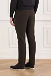 Men's dark brown chinos Jacob Cohen - Decoration: brand logo. 97% cotton, 3% polyamide. zipper, button. 2 side pockets, 2 back pockets. Country of manufacture: Italy. Care: specialized cleaning - photo 4