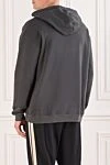 Худі з бавовни оверсайз графітового кольору Limitato - капюшон з куліскою. 98% бавовна, 2% поліамід. Кишеня: кишеня-кенгуру. Країна виробник: Італія. Догляд: спеціалізоване чищення - фото 4