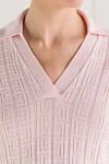 Balmain В'язана сорочка-поло рожевого кольору з монограмою - монограма. 100% шерсть. Країна виробник: Італія. Догляд: спеціалізоване чищення - фото 5