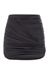 Magda Butrym Міні-спідниця для купальника з драпіруванням чорна - драпірування. 100% поліамід. Країна виробник: Італія. Догляд: спеціалізоване чищення - фото 1