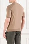 Мужской джемпер с коротким рукавом из хлопка бежевый Cesare di Napoli - 100% хлопок. Страна производитель: Италия. Уход: специализированная чистка - фото 4