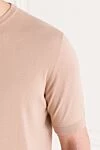 Cesare di Napoli Мужской хлопковый трикотажный джемпер с коротким рукавом - 100% хлопок. Страна производитель: Италия. Уход: специализированная чистка - фото 5