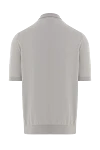 Men's light gray polo shirt with a zipper Cesare di Napoli - 100% cotton. zipper. Country of manufacture: Italy. Care: specialized cleaning - photo 6