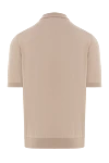 Бежевое поло на молнии из натурального хлопка Cesare di Napoli - 100% хлопок. молния. Страна производитель: Италия. Уход: специализированная чистка - фото 6