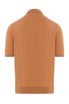Men's caramel colored cotton polo shirt with zip Cesare di Napoli - 100% cotton. zipper. Country of manufacture: Italy. Care: specialized cleaning - photo 6