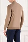 Трикотажне поло з довгими рукавами бежевого кольору Cesare di Napoli - 100% бавовна. гудзики. Країна виробник: Італія. Догляд: спеціалізоване чищення - фото 4