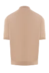 Чоловіче бежеве трикотажне поло з бавовни Cesare di Napoli - 100% бавовна. гудзики. Країна виробник: Італія. Догляд: спеціалізоване чищення - фото 6