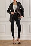 Black stretch lycra leggings with logo Tom Ford - brand logo. 100% polyamide. Country of manufacture: Italy. Care: specialized cleaning - photo 2